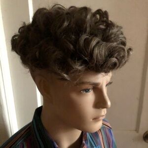 MENS HAIR TOUPEE NATURAL LOOK